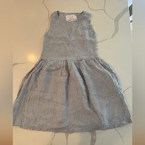 notPERFECTLINEN Blue Sleeveless Crew Neck Sundress.